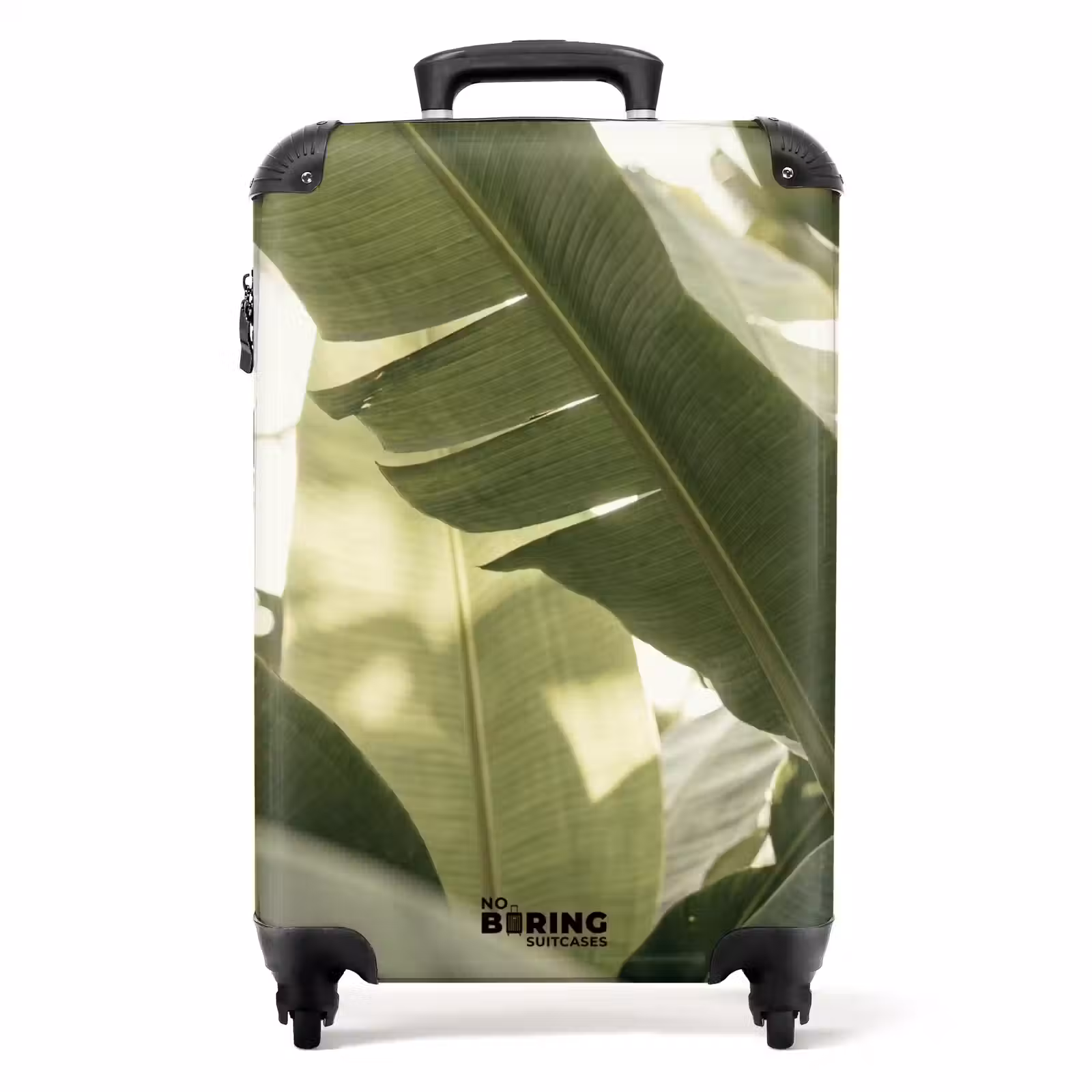 Koffer - Natur – Blätter – Grün – Tropisch – Detail - Natuur - Bladeren - Groen - Tropisch - Detail NBS - Handbagage koffer - Volwassenen Unisex middel