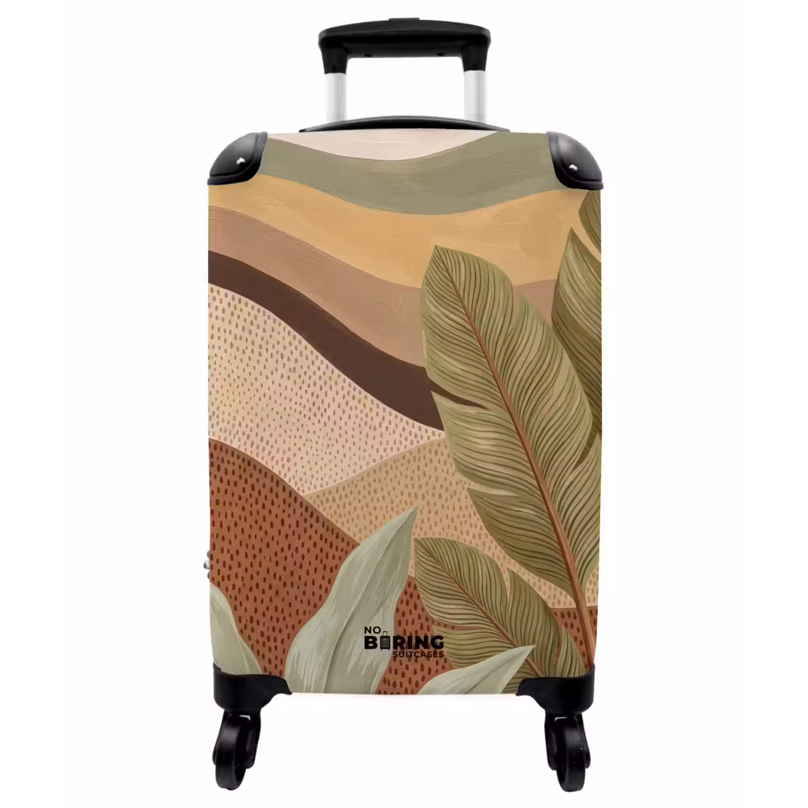 Koffer - Natur – Blätter – Landschaft – Abstrakt – Erdtöne - Natuur - Bladeren - Landschap - Abstract - Aardetinten NBS - Handbagage koffer - Vrouwen middel