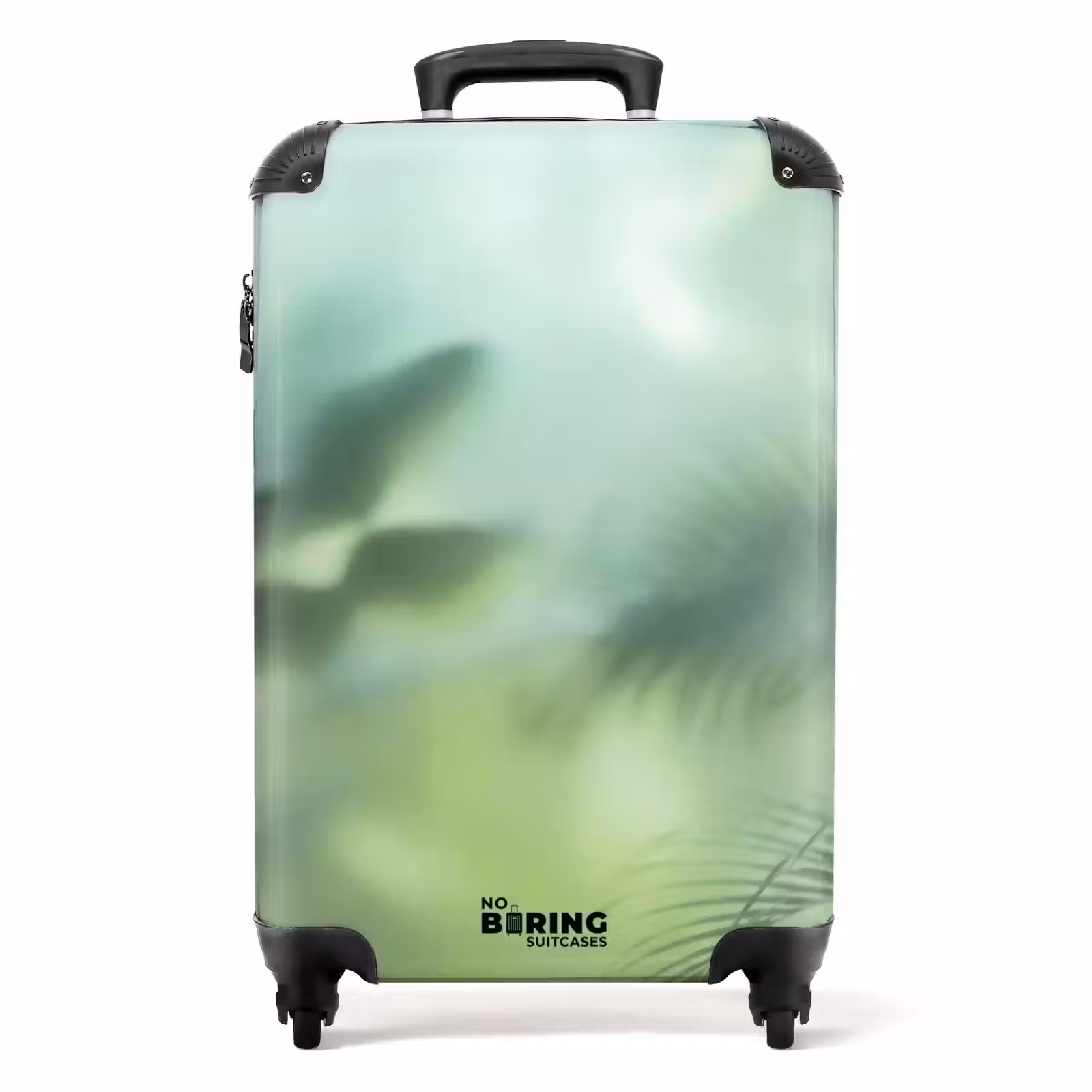 Koffer - Natur – Verwaschen – Grün – Abstrakt – Modern - Natuur - Vervaagd - Groen - Abstract - Modern NBS - Handbagage koffer - Volwassenen Unisex middel