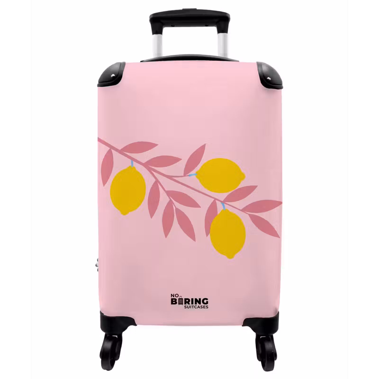 Koffer - Obst – Zweig – Natur – Abstrakt – Rosa - Fruit - Tak - Natuur - Abstract - Roze NBS - Handbagage koffer - Vrouwen middel