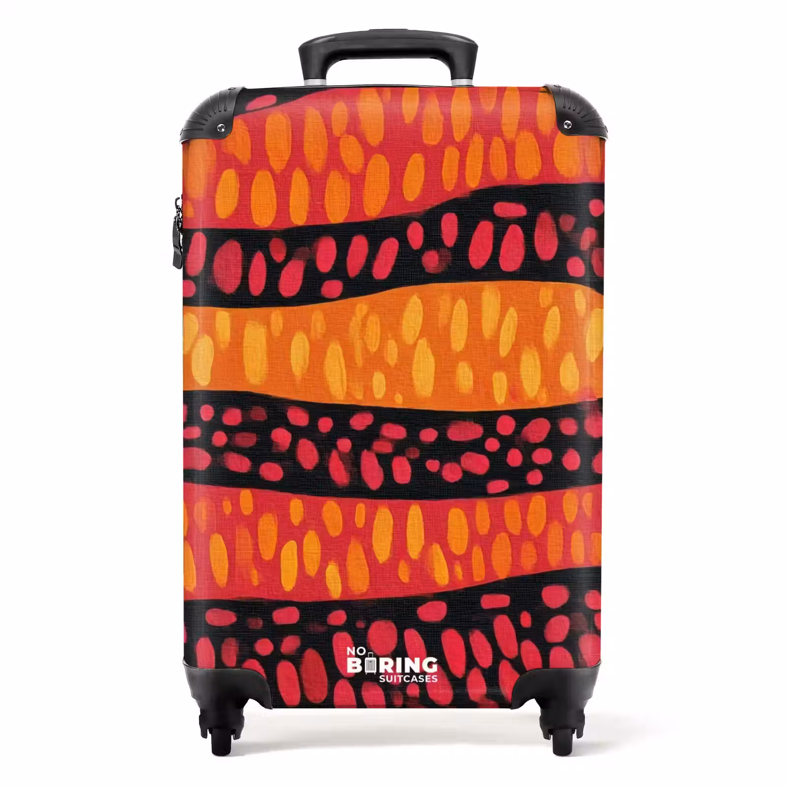 Koffer - Orange – Rosa – Ausdrucksstark – Muster - Oranje - Roze - Expressief - Patroon NBS - Handbagage koffer - Volwassenen Unisex middel