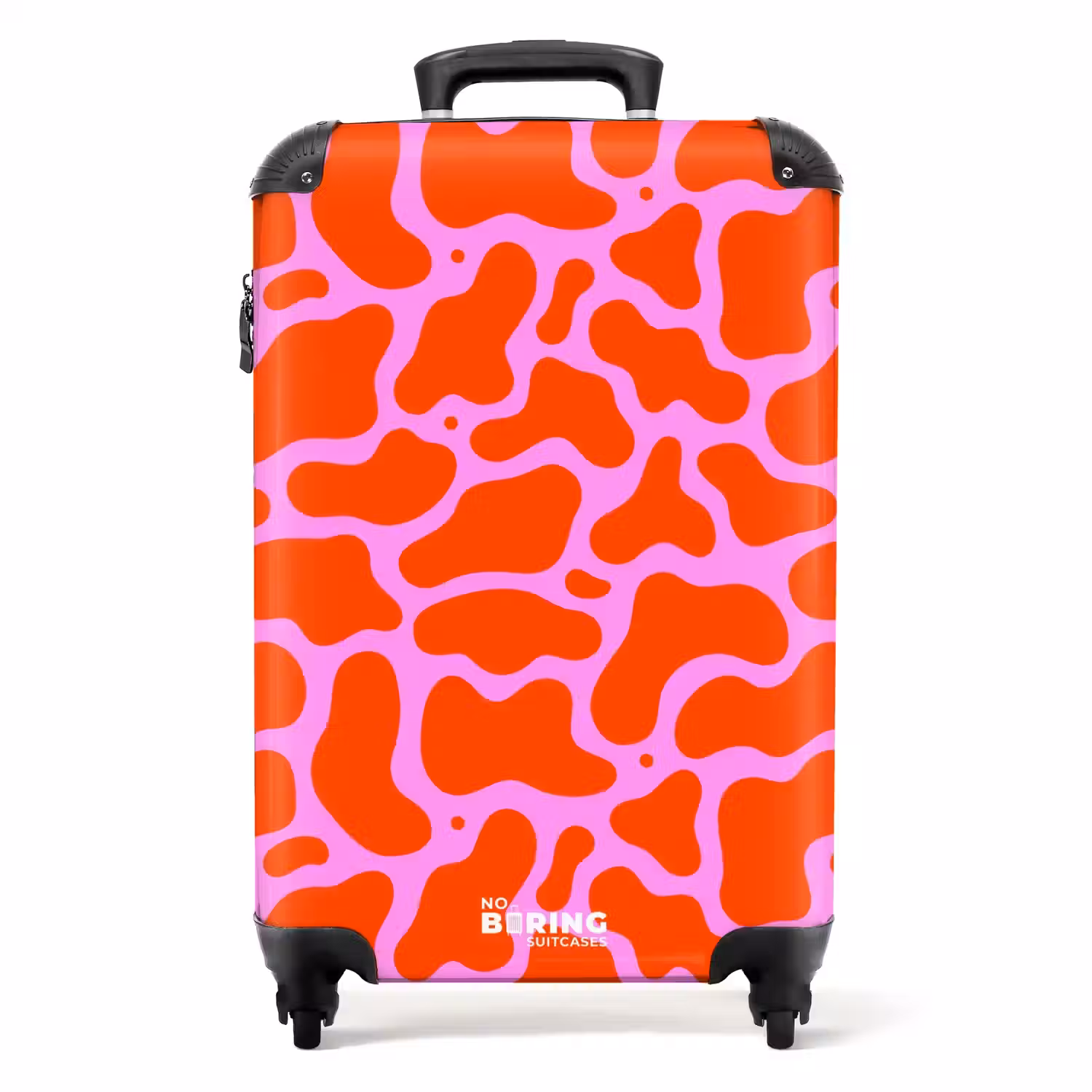 Organisch vlekkenpatroon in rood en roze NBS - Handbagage koffer - Kinderen Unisex middel -productfoto_recht