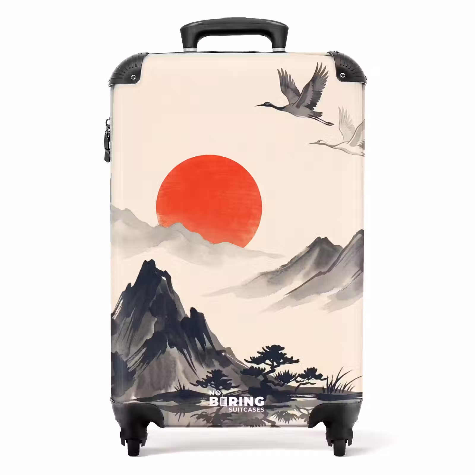 Koffer - Orientalisch – Kraniche – Landschaft - Oosters - Kraanvogels - Landschap NBS - Handbagage koffer - Volwassenen Unisex middel
