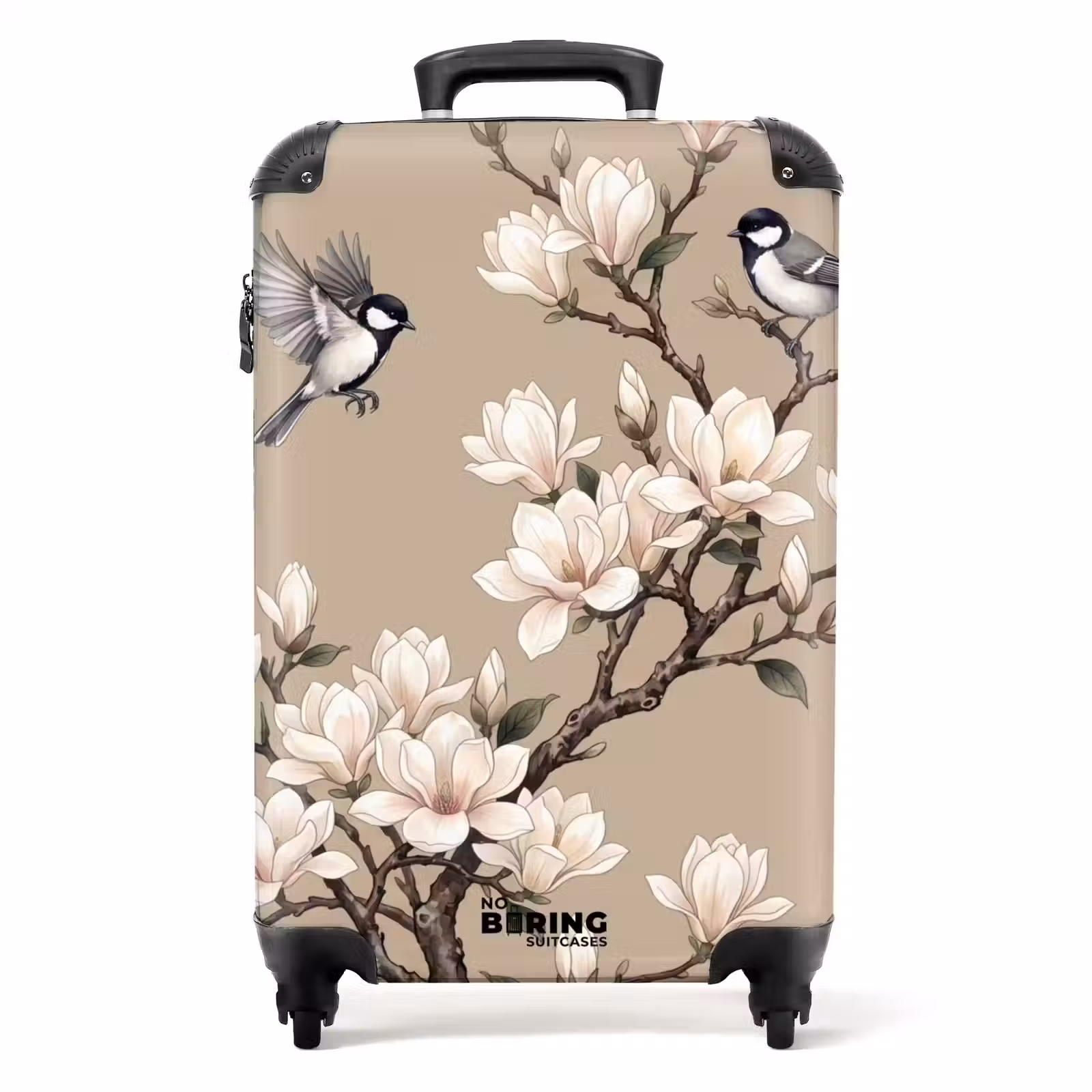 Koffer - Orientalisch – Vögel – Beige - Oosters - Vogels - Beige NBS - Handbagage koffer - Volwassenen Unisex middel