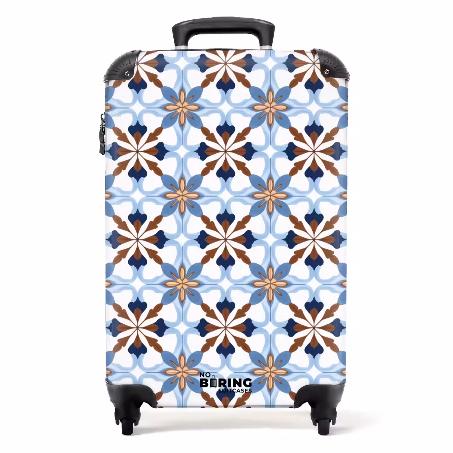 Ornament - Tegel - Kleurrijk NBS - Handbagage koffer - Volwassenen Unisex middel -productfoto_recht