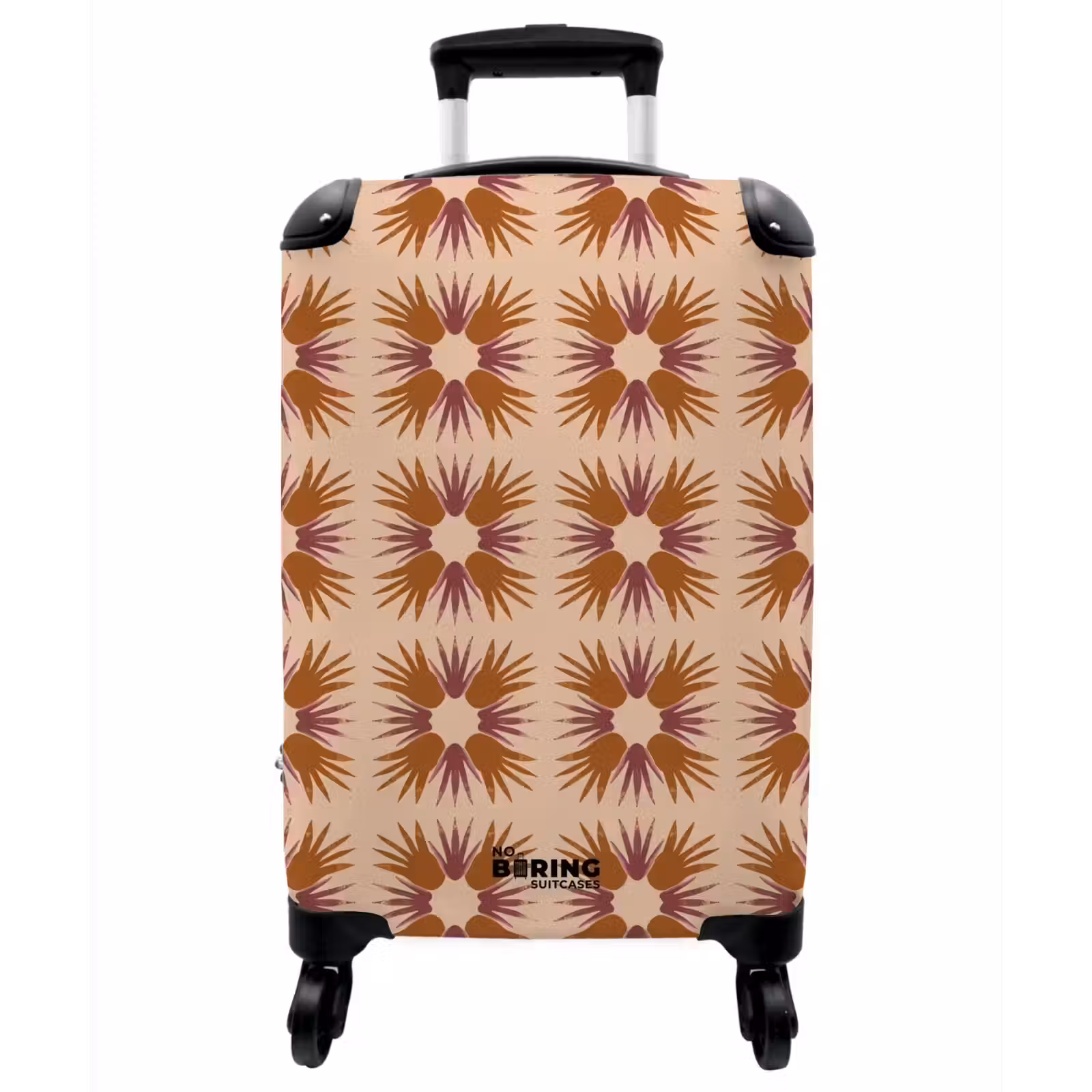 Koffer - Ornament – Muster – Ocker - Ornament - Patroon - Oker NBS - Handbagage koffer - Vrouwen middel