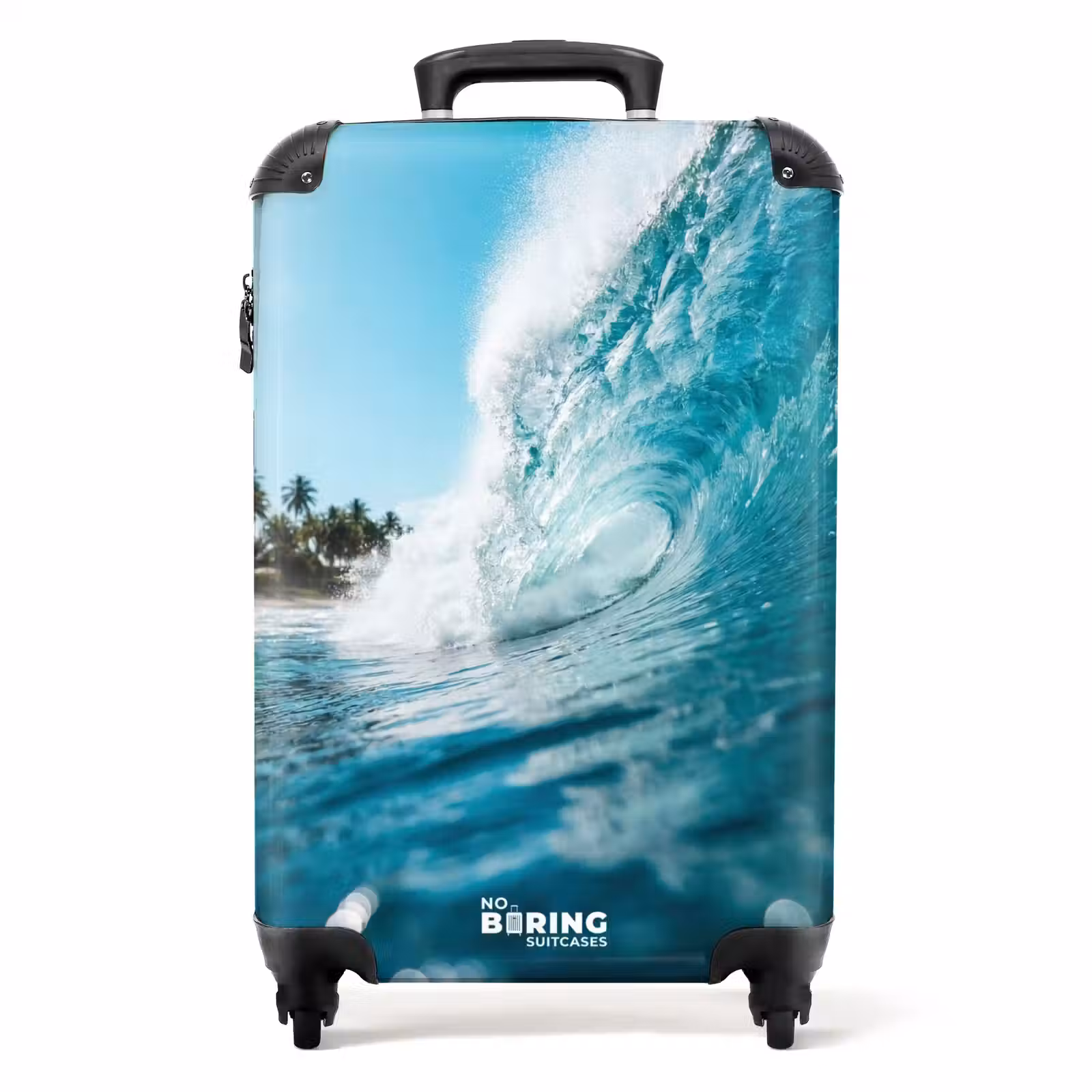 Koffer - Ozean – Wellen – Strand – Natur – Blau - Oceaan - Golf - Strand - Natuur - Blauw NBS - Handbagage koffer - Volwassenen Unisex middel