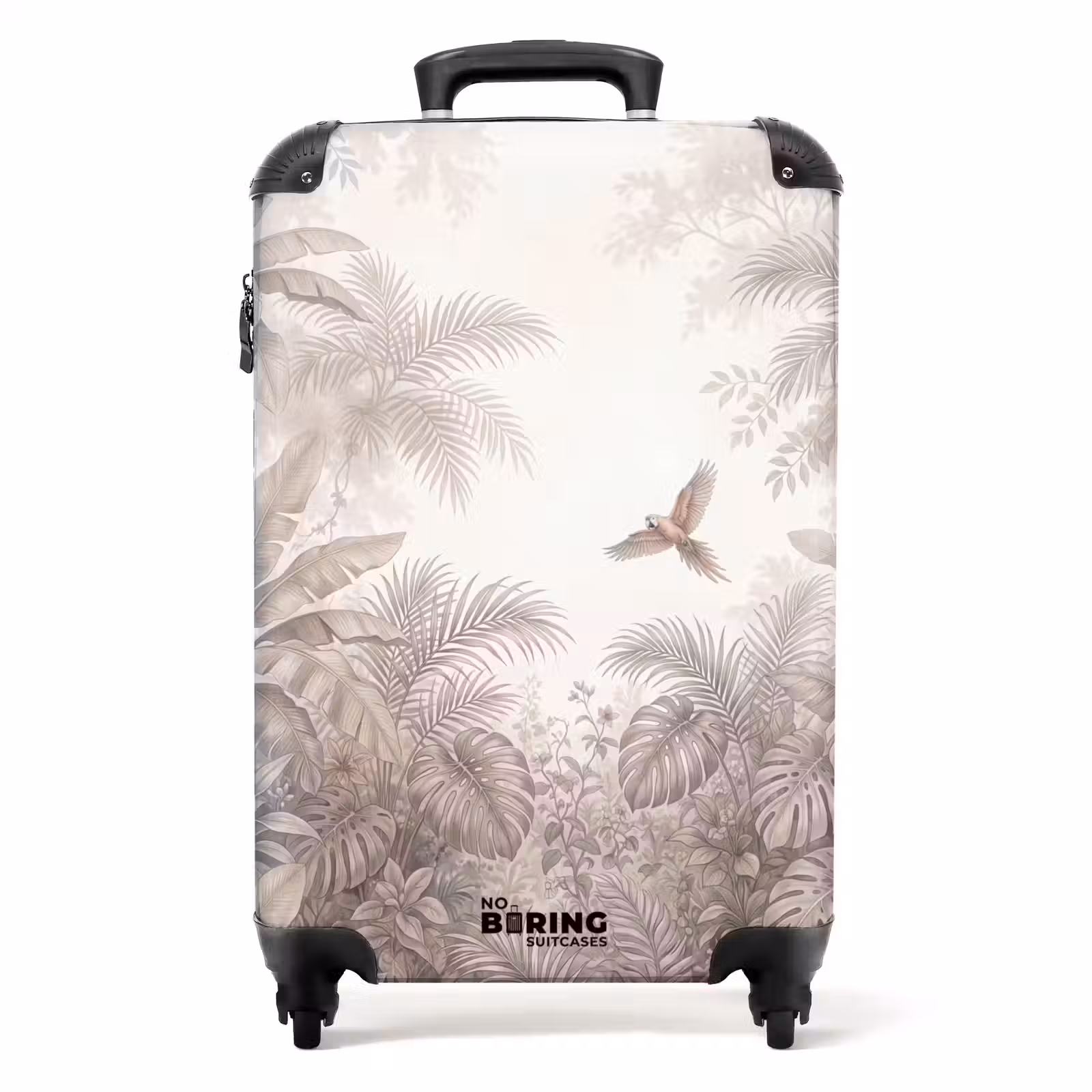 Koffer - Papagei – Dschungel – Tropisch - Papagaai - Jungle - Tropisch NBS - Handbagage koffer - Volwassenen Unisex middel
