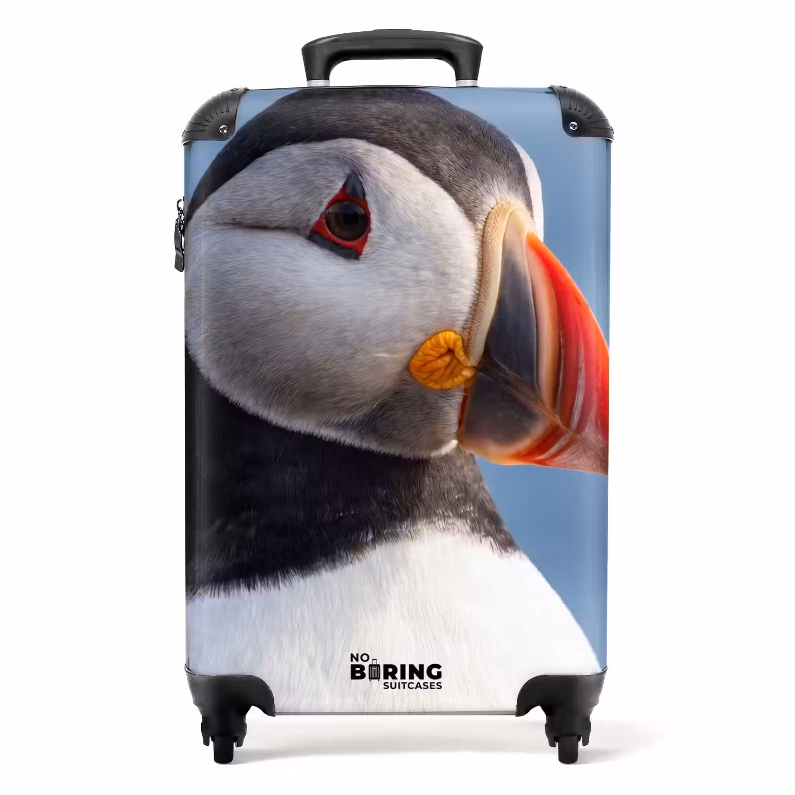 Koffer - Papageientaucher – Porträt – Natur - Papegaaiduiker - Portret - Natuur NBS - Handbagage koffer - Volwassenen Unisex middel