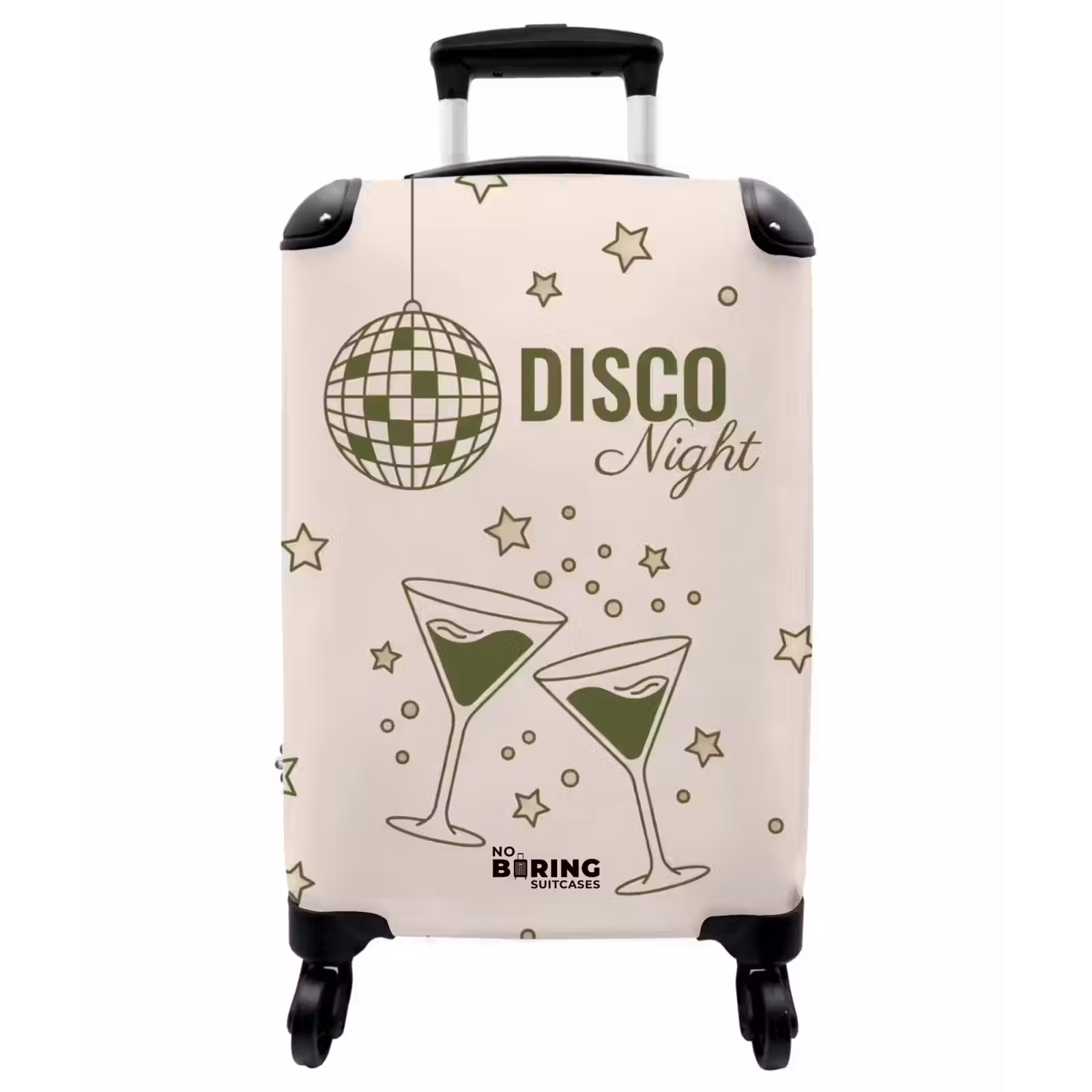 Koffer - Party – Disco – Getränke – Illustration – Grün - Feest - Disco - Drank - Illustratie - Groen NBS - Handbagage koffer - Vrouwen middel