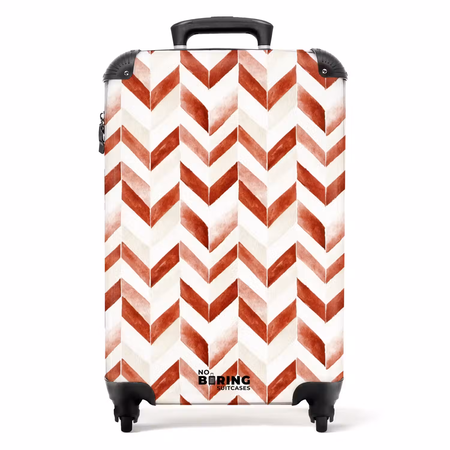 Pijlen patroon rood NBS - Handbagage koffer - Volwassenen Unisex middel -productfoto_recht
