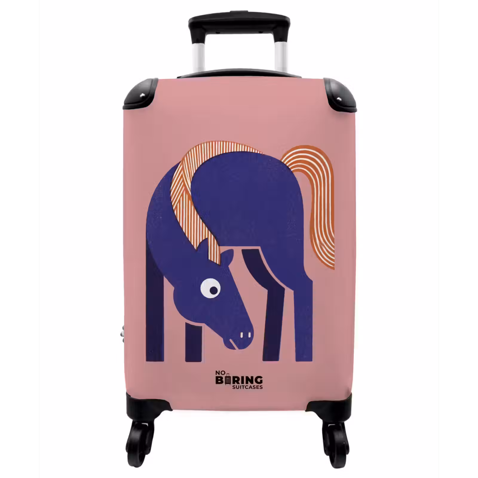 Koffer - Pferd – Abstrakt – Tiere – Modern – Blau - Paard - Abstract - Dieren - Modern - Blauw NBS - Handbagage koffer - Vrouwen middel