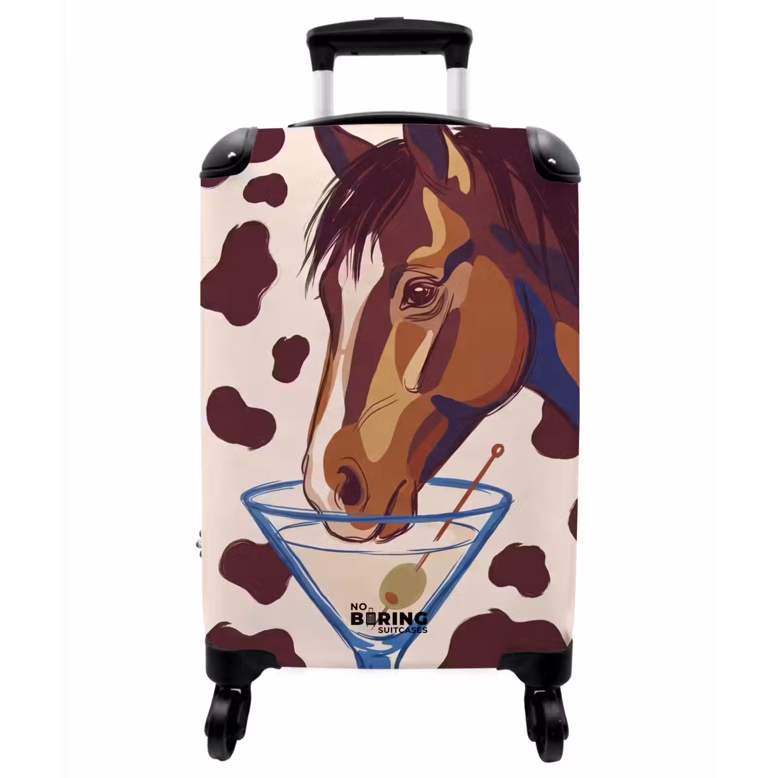 Koffer - Pferd – Martini – Tiere – Abstrakt – Braun - Paard - Martini - Dieren - Abstract - Bruin NBS - Handbagage koffer - Vrouwen middel