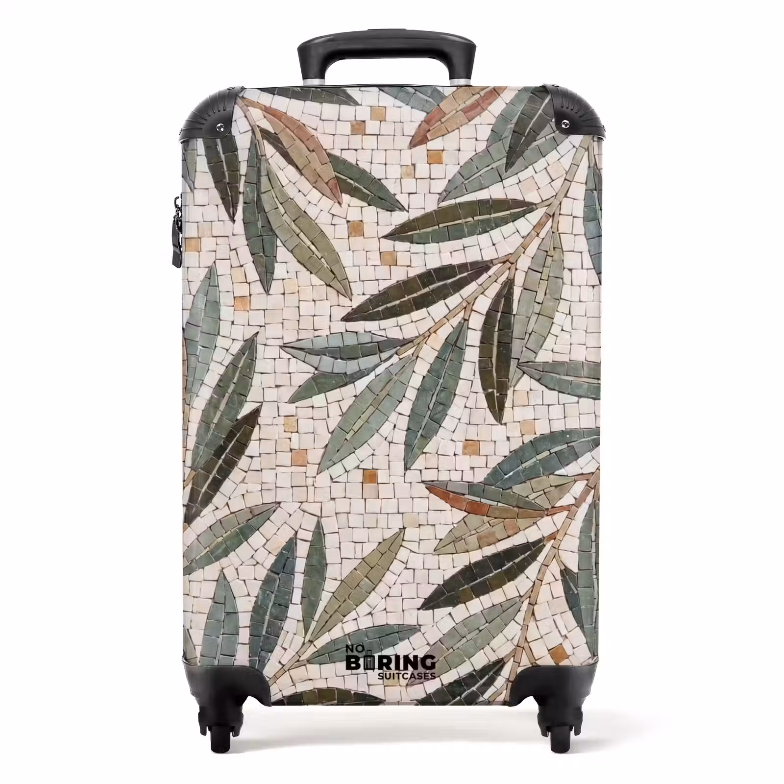 Koffer - Pflanze – Blatt – Mosaik – Grün - Plant - Blad - Mozaïek - Groen NBS - Handbagage koffer - Volwassenen Unisex middel