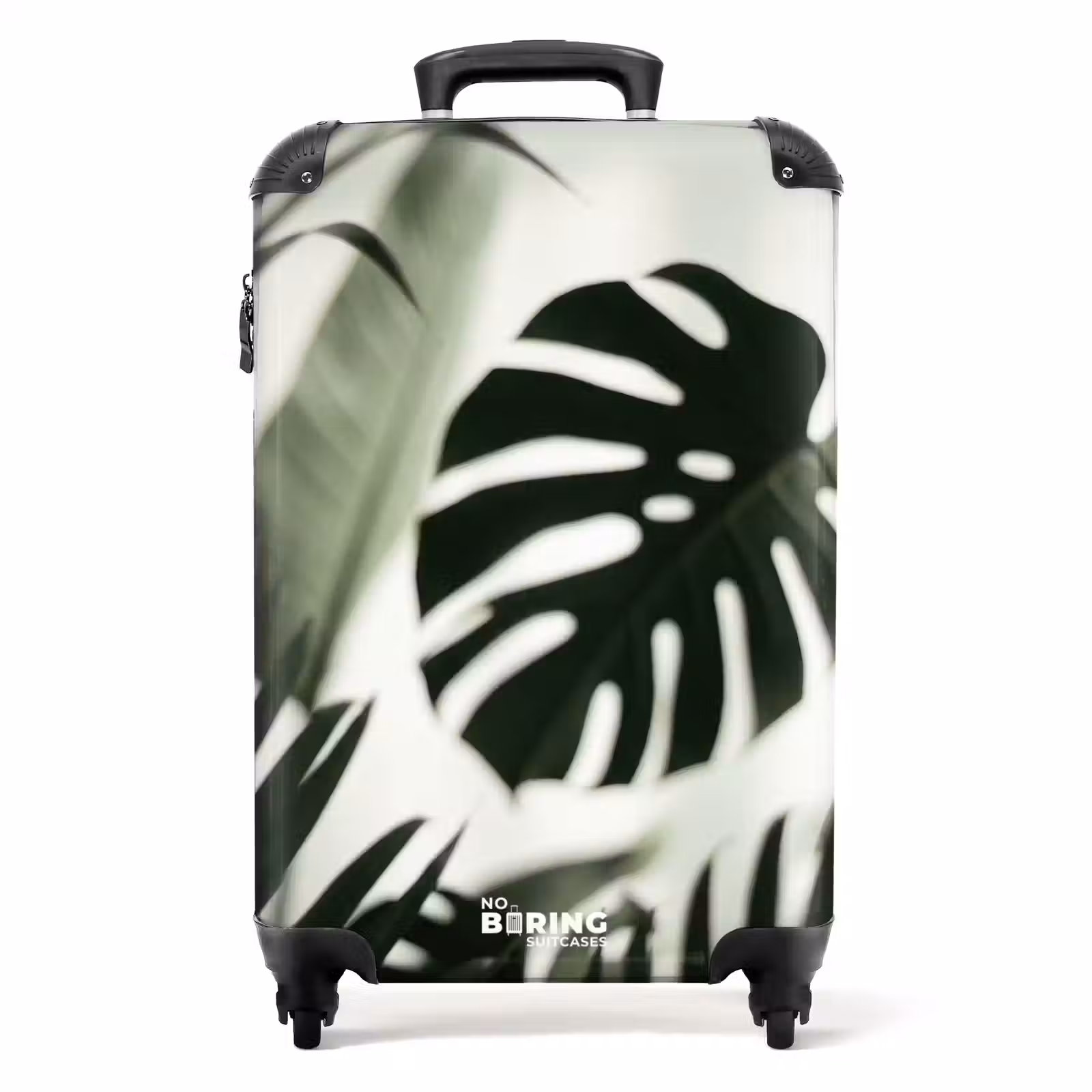 Koffer - Pflanzen – Blätter – Natur – Minimalistisch – Grün - Planten - Bladeren - Natuur - Minimalistisch - Groen NBS - Handbagage koffer - Volwassenen Unisex middel
