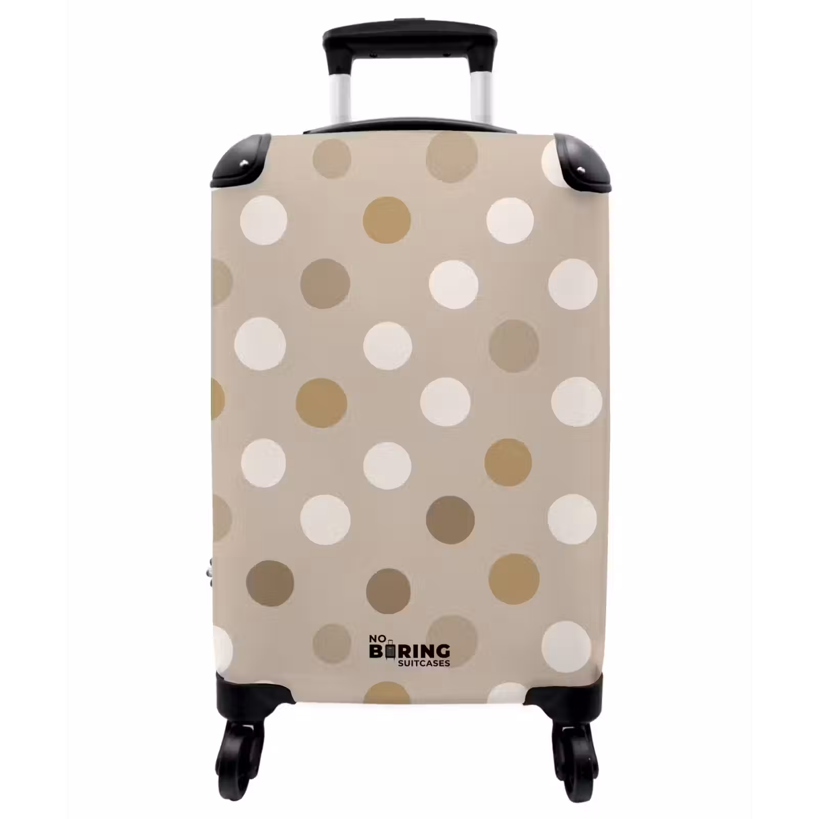 Koffer - Polka – Punkte – Beige - Polka - Dots - Beige NBS - Handbagage koffer - Vrouwen middel
