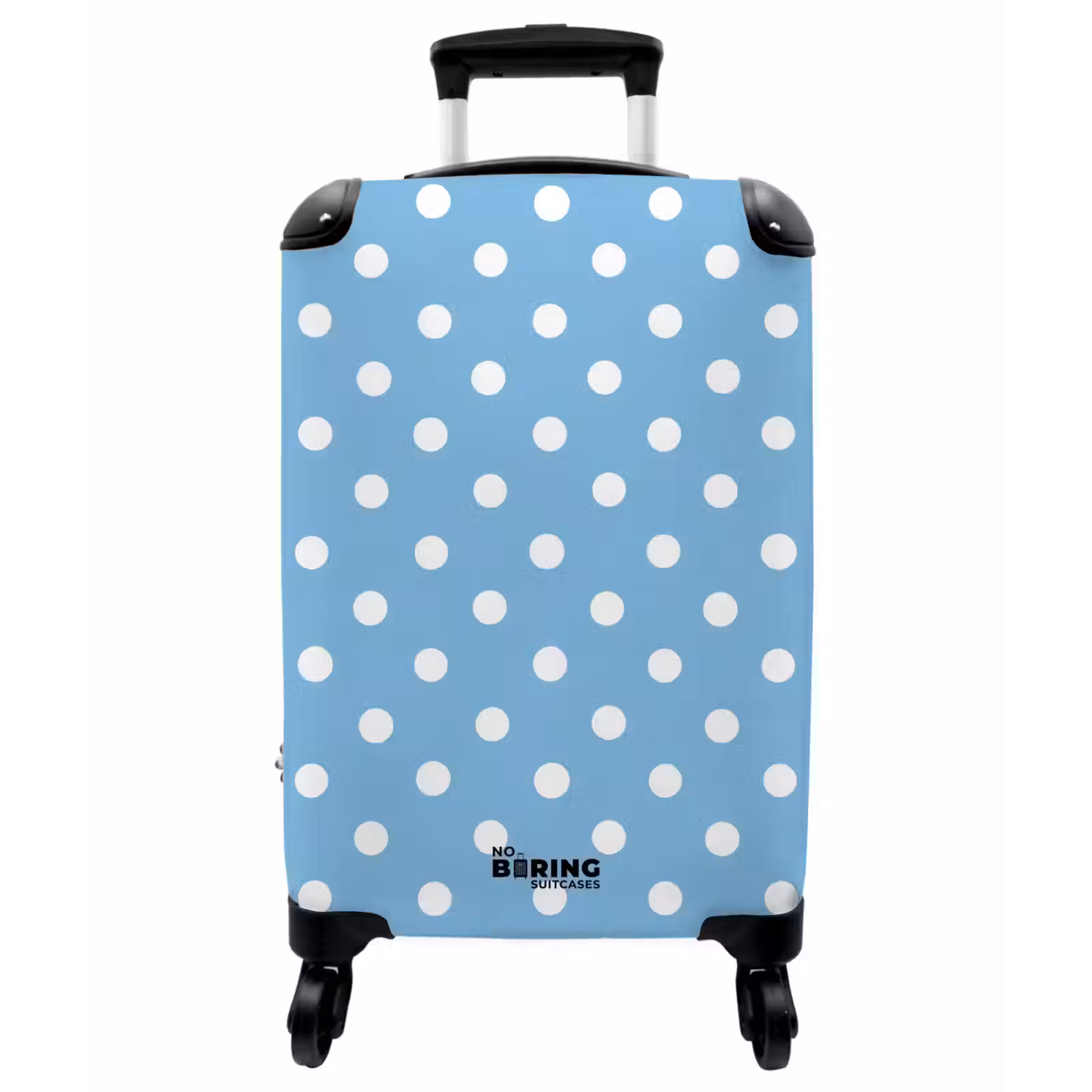 Koffer - Polka – Punkte – Blau - Polka - Dots - Blauw NBS - Handbagage koffer - Vrouwen middel