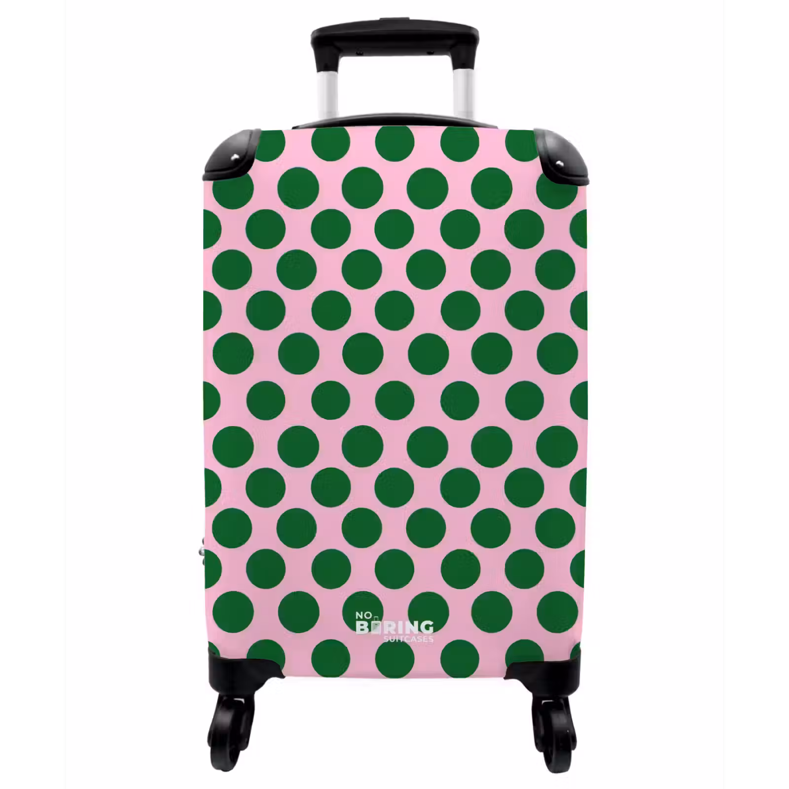 Koffer - Polkadots – Muster – Grün - Polkadots - Patroon - Groen NBS - Handbagage koffer - Vrouwen middel