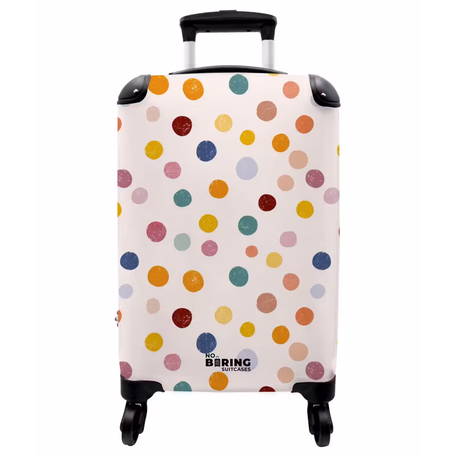 Koffer - Punkte – Dezent – Farbenfroh - Stippen - Subtiel - Kleurrijk NBS - Handbagage koffer - Vrouwen middel