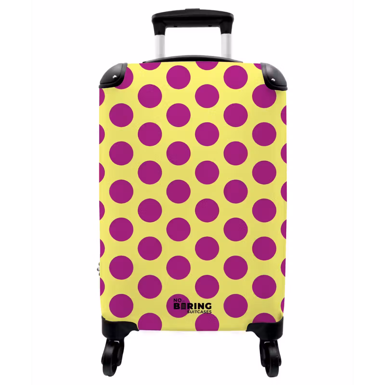 Koffer - Punkte – Klassisch – Gelb - Dots - Klassiek - Geel NBS - Handbagage koffer - Vrouwen middel