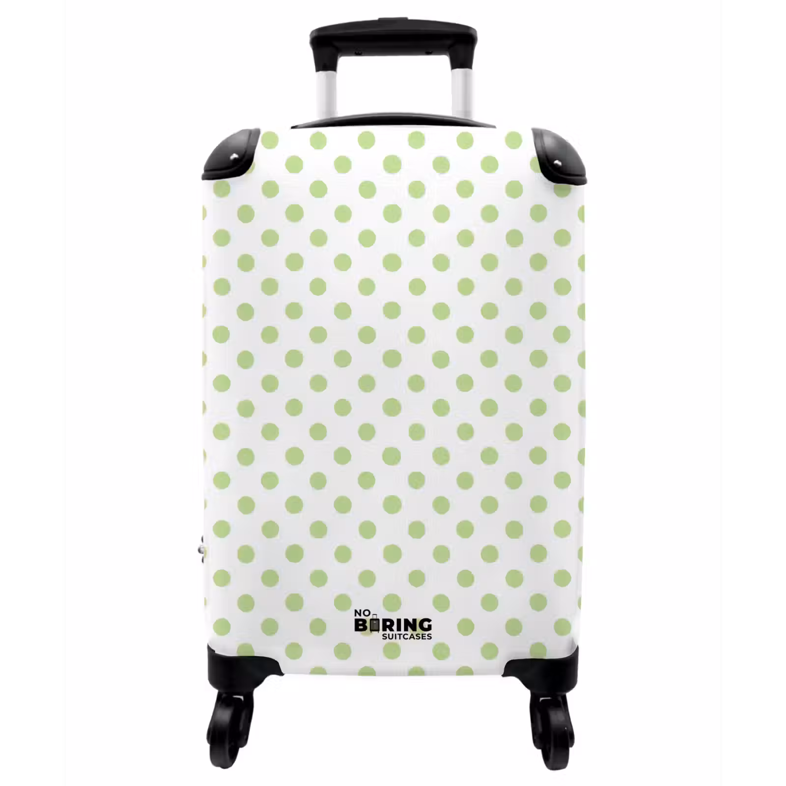 Koffer - Punkte – Klassisch – Grün - Dots - Klassiek - Groen NBS - Handbagage koffer - Vrouwen middel