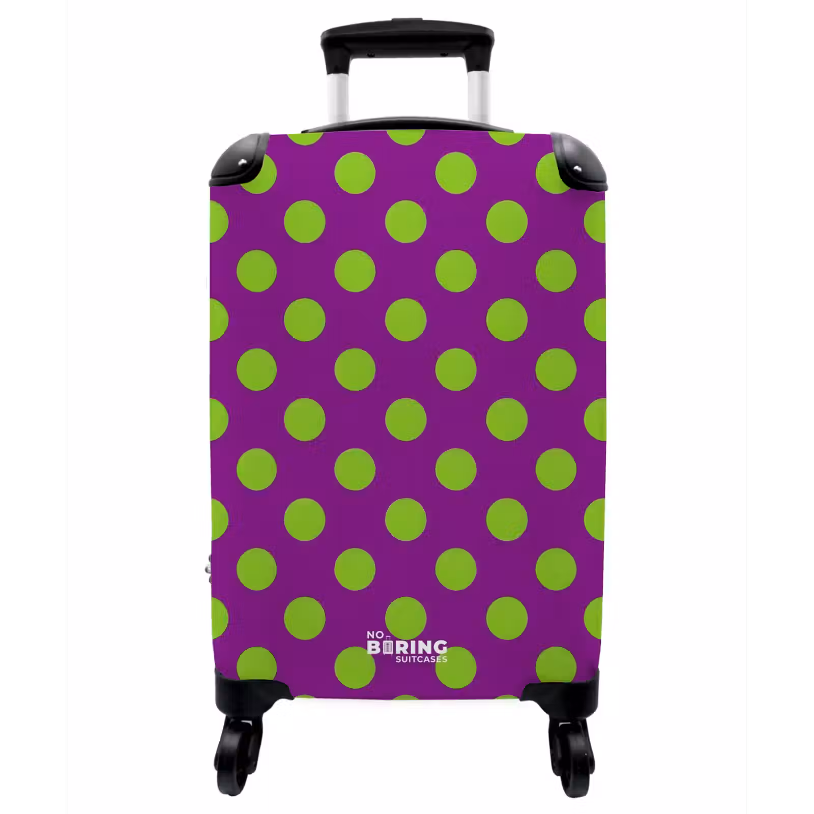 Koffer - Punkte – Klassisch – Grün - Stippen - Klassiek - Groen NBS - Handbagage koffer - Vrouwen middel