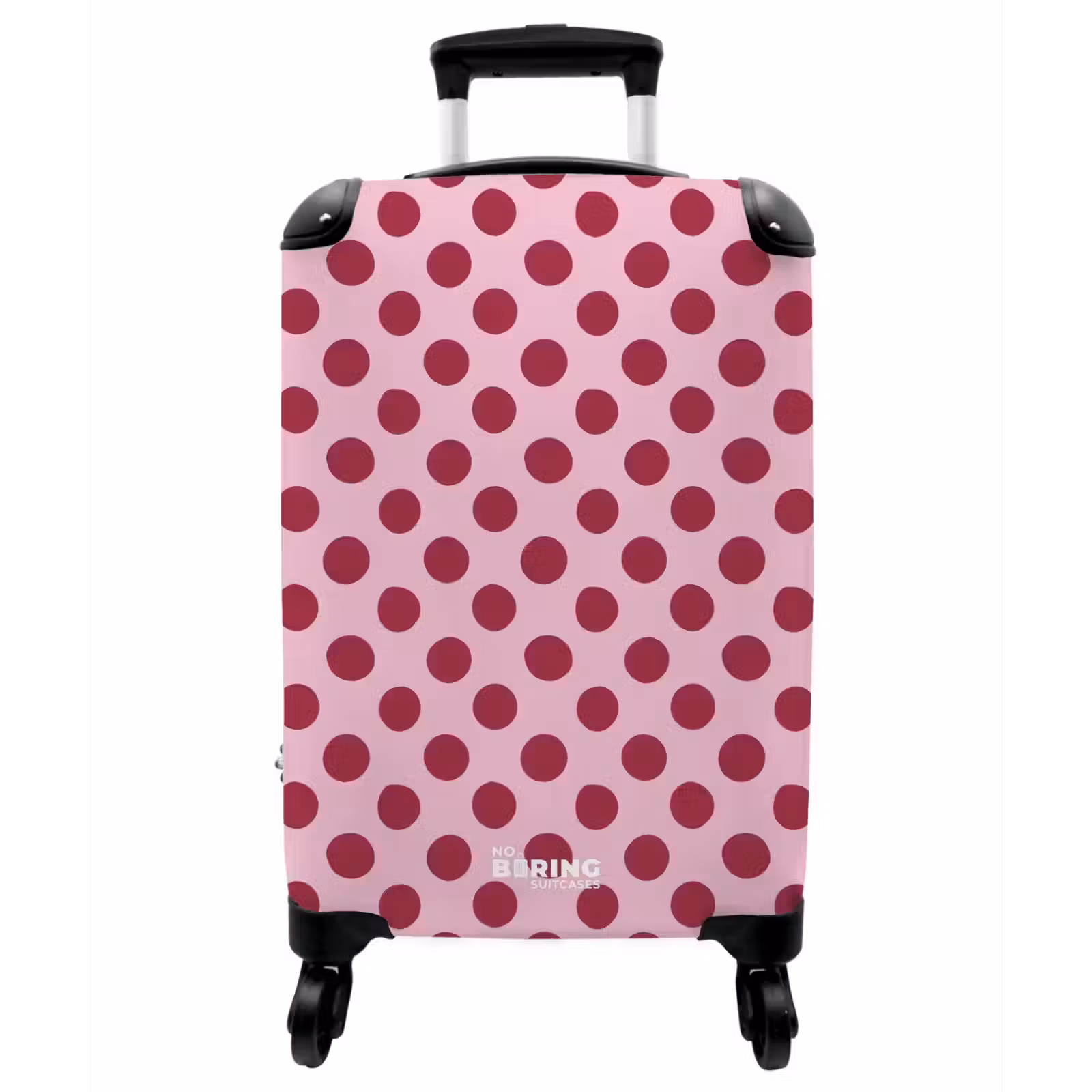 Koffer - Punkte – Muster – Bordeaux - Stippen - Patroon - Bordeaux NBS - Handbagage koffer - Vrouwen middel