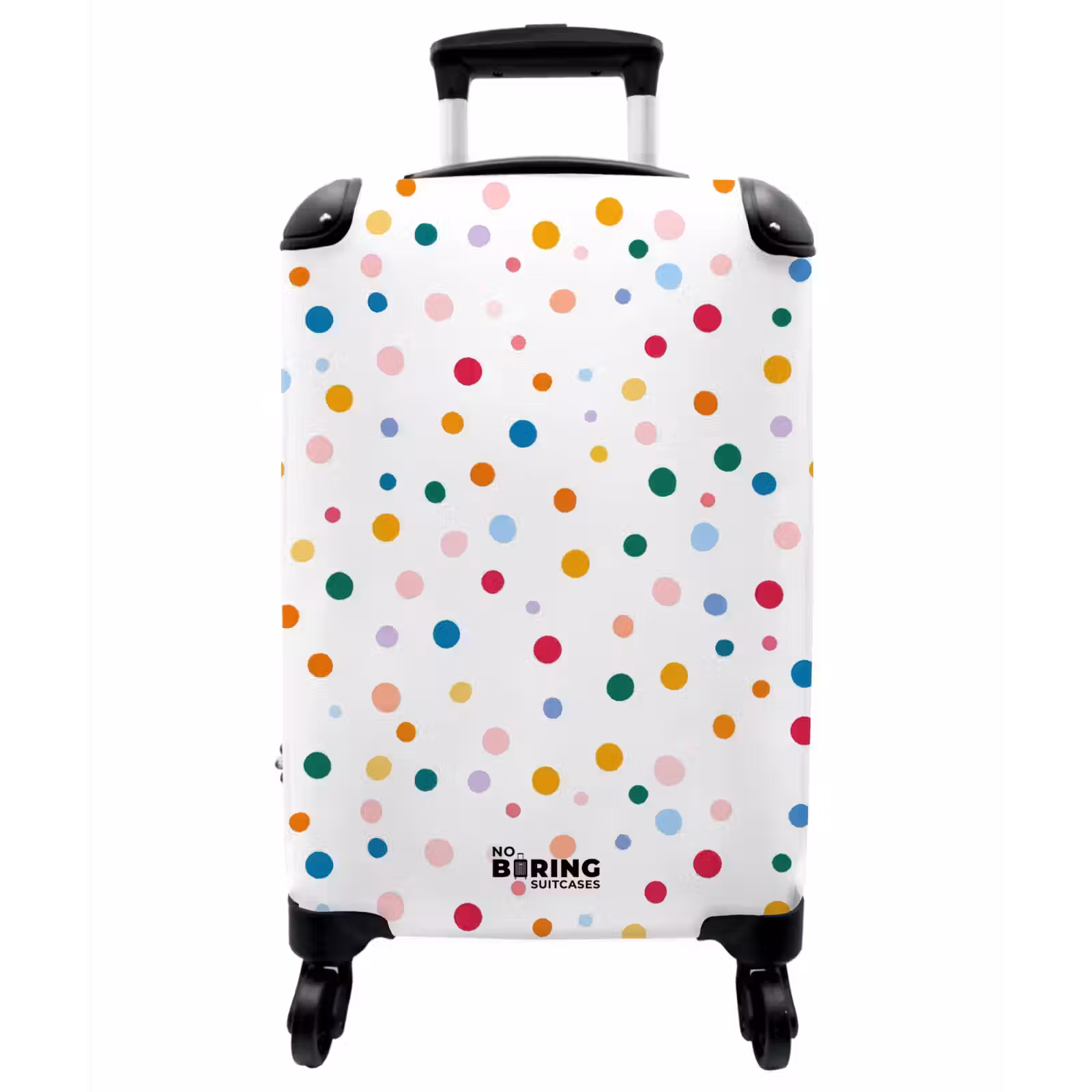 Koffer - Punkte – Verspielt – Bunt - Stippen - Speels - Kleurrijk NBS - Handbagage koffer - Vrouwen middel