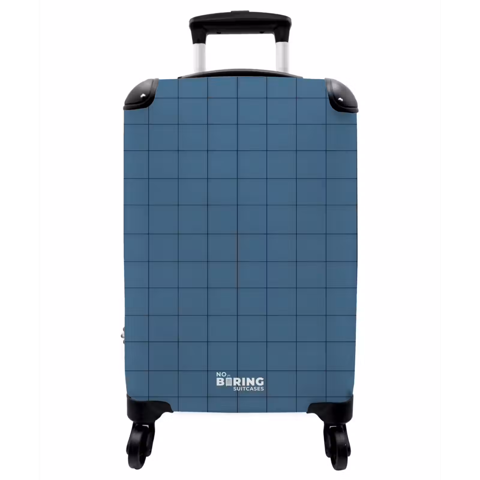 Koffer - Rauten – Geometrisch – Blau - Ruiten - Geometrisch - Blauw NBS - Handbagage koffer - Vrouwen middel