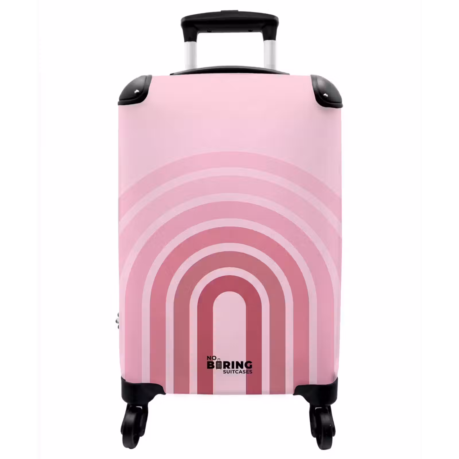 Koffer - Regenbogen – Rosa – Abstrakt – Modern – Minimalistisch - Regenboog - Roze - Abstract - Modern - Minimalistisch NBS - Handbagage koffer - Vrouwen middel