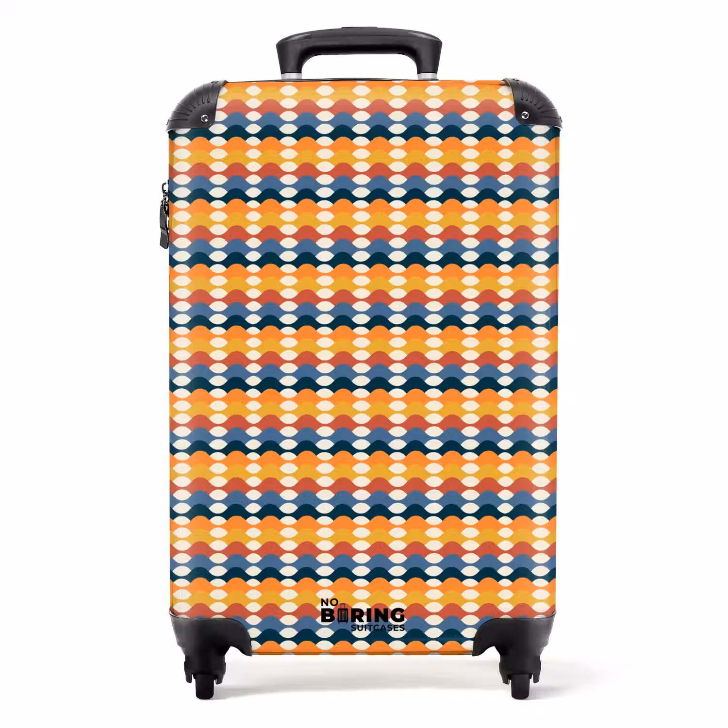 Retro disco 70s patroon kleurrijk NBS - Handbagage koffer - Volwassenen Unisex middel -productfoto_recht