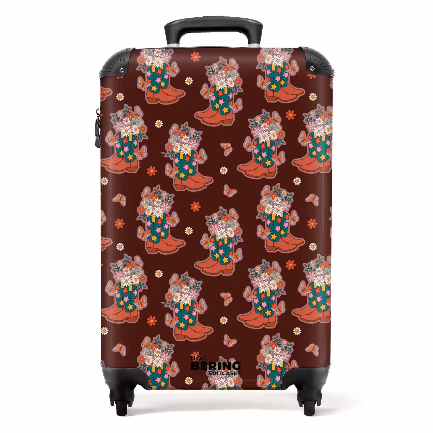 Retro disco laarzen patroon kleurrijk NBS - Handbagage koffer - Volwassenen Unisex middel -productfoto_recht