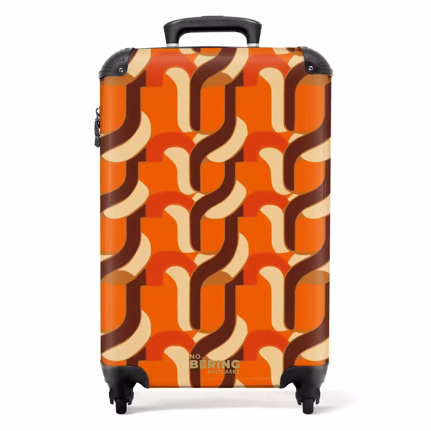 Retro - Modern - Kleurrijk NBS - Handbagage koffer - Volwassenen Unisex middel -productfoto_recht