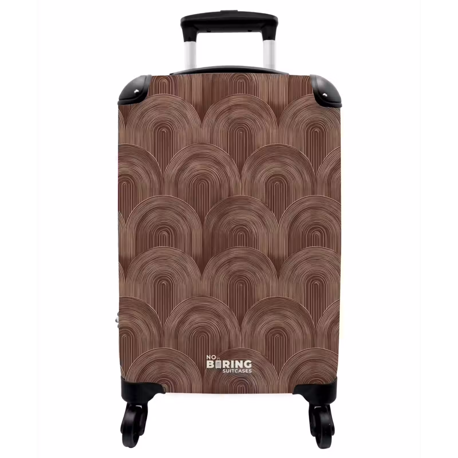 Koffer - Rhythmisch – Effekt – Braun - Ritmisch - Effect - Bruin NBS - Handbagage koffer - Vrouwen middel