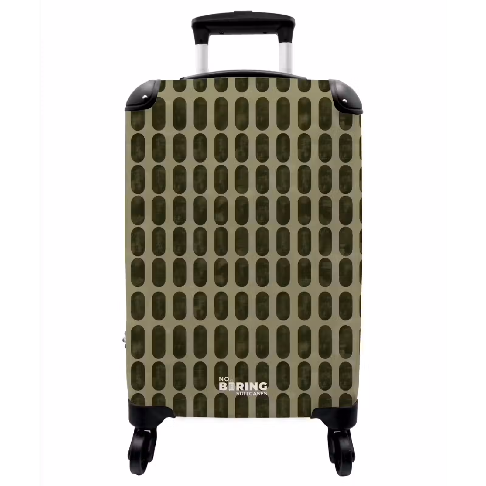 Koffer - Rhythmisch – Effekt – Grün - Ritmisch - Effect - Groen NBS - Handbagage koffer - Vrouwen middel