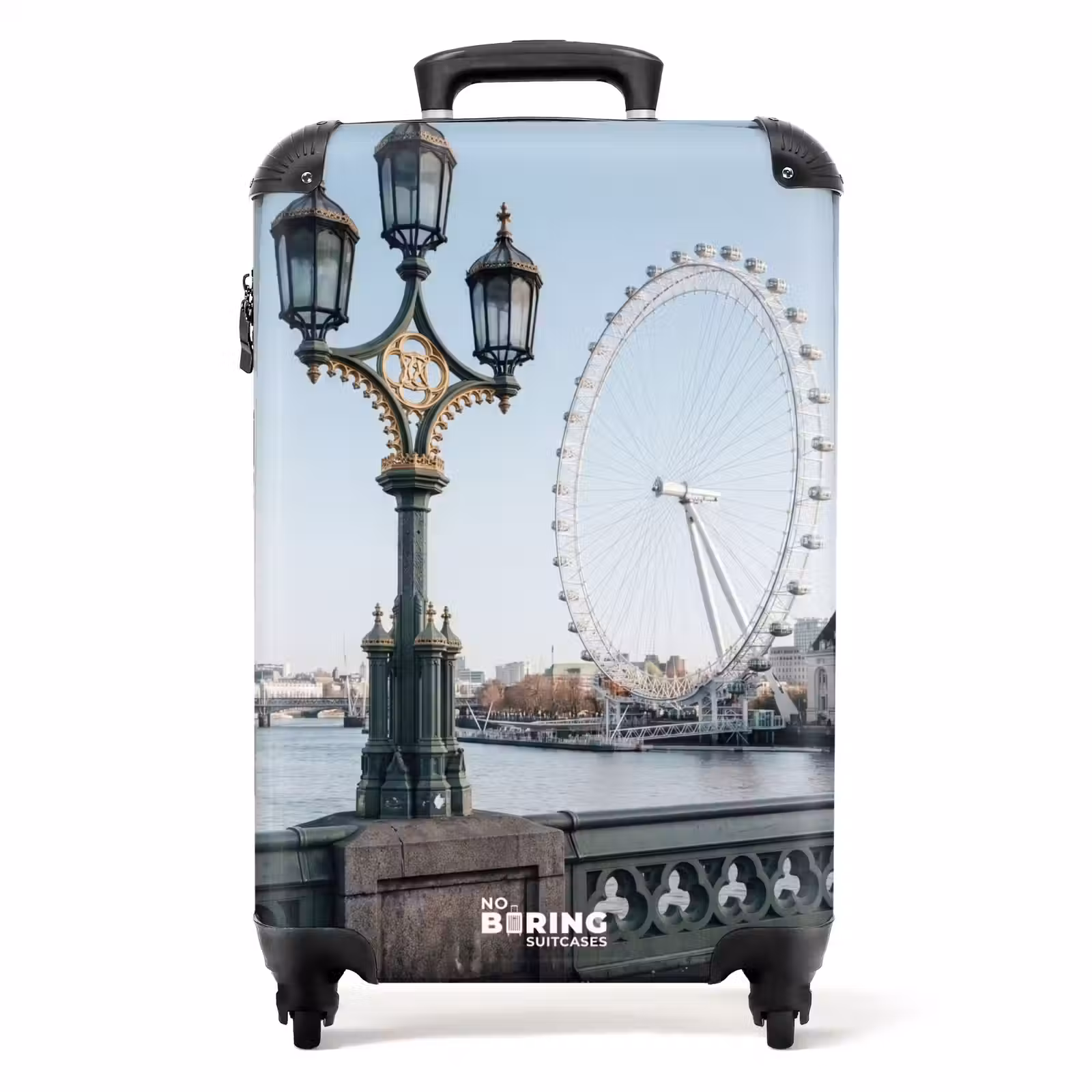 Koffer - Riesenrad – London – Stadt – Architektur – Brücke - Reuzenrad - Londen - Stad - Architectuur - Brug NBS - Handbagage koffer - Volwassenen Unisex middel
