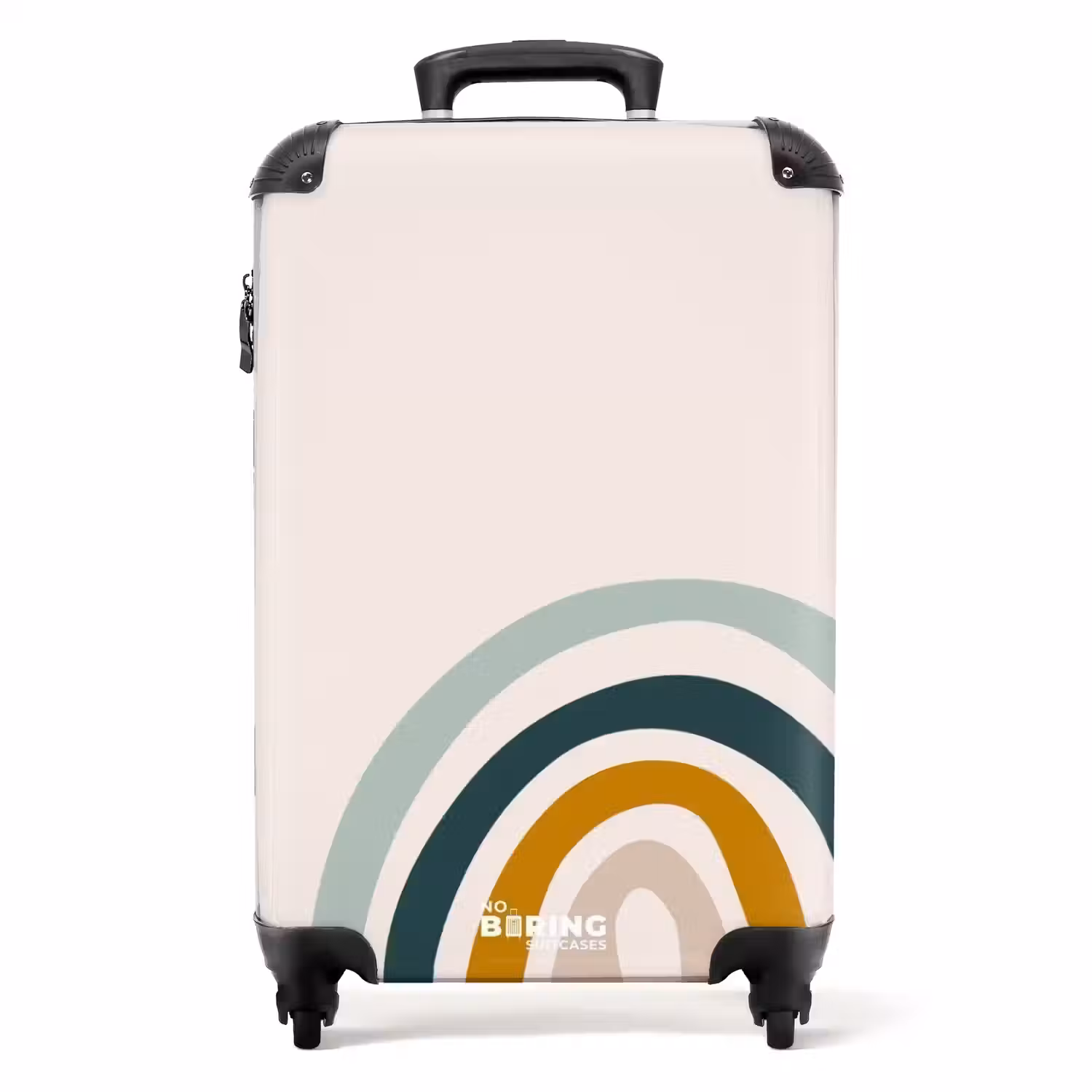 Ruwe regenboog aqua NBS - Handbagage koffer - Unisex middel -productfoto_recht