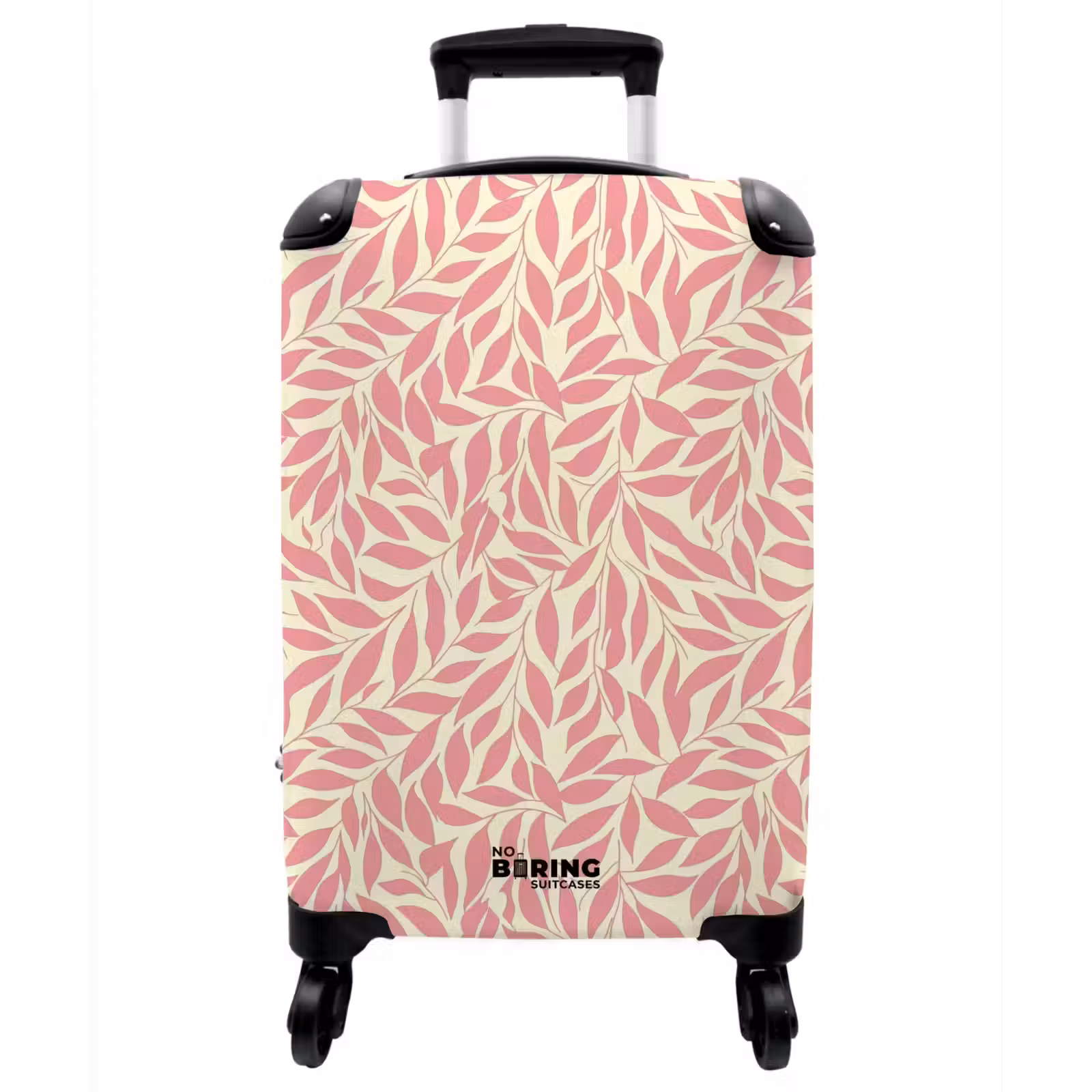 Koffer - Rosa – Blätter – Dynamisch – Muster - Roze - Bladeren - Dynamisch - Patroon NBS - Handbagage koffer - Vrouwen middel