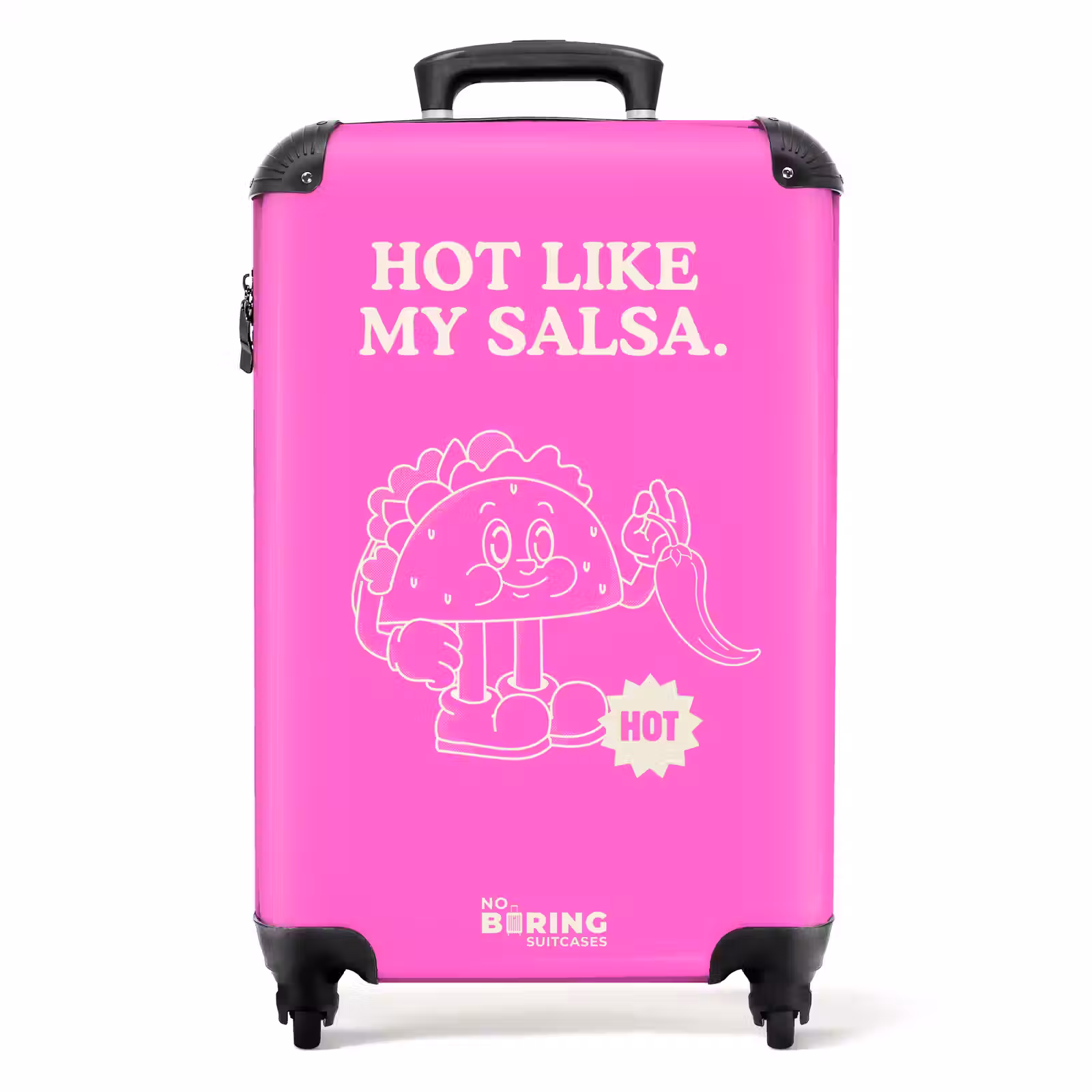 Koffer - Rosa – Pfeffer – Taco - Roze - Peper - taco NBS - Handbagage koffer - Volwassenen Unisex middel