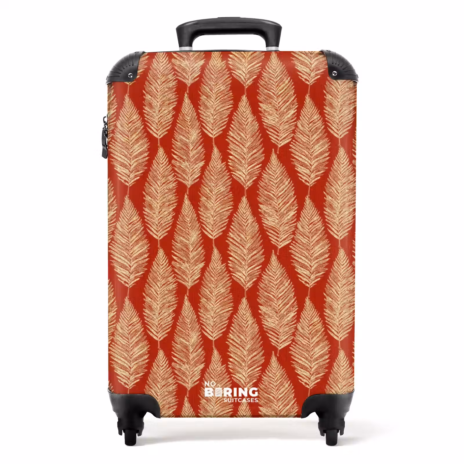 Koffer - Rot – Botanisch – Farn – Muster - Rood - Botanisch - Varen - Patroon NBS - Handbagage koffer - Volwassenen Unisex middel
