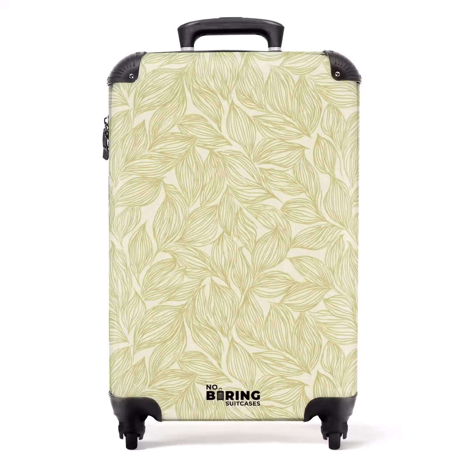 Koffer - Salbeigrün – Botanisch – Blätter – Handgezeichnet – Muster - Saliegroen - Botanisch - Bladeren - Handgetekend - Patroon NBS - Handbagage koffer - Volwassenen Unisex middel