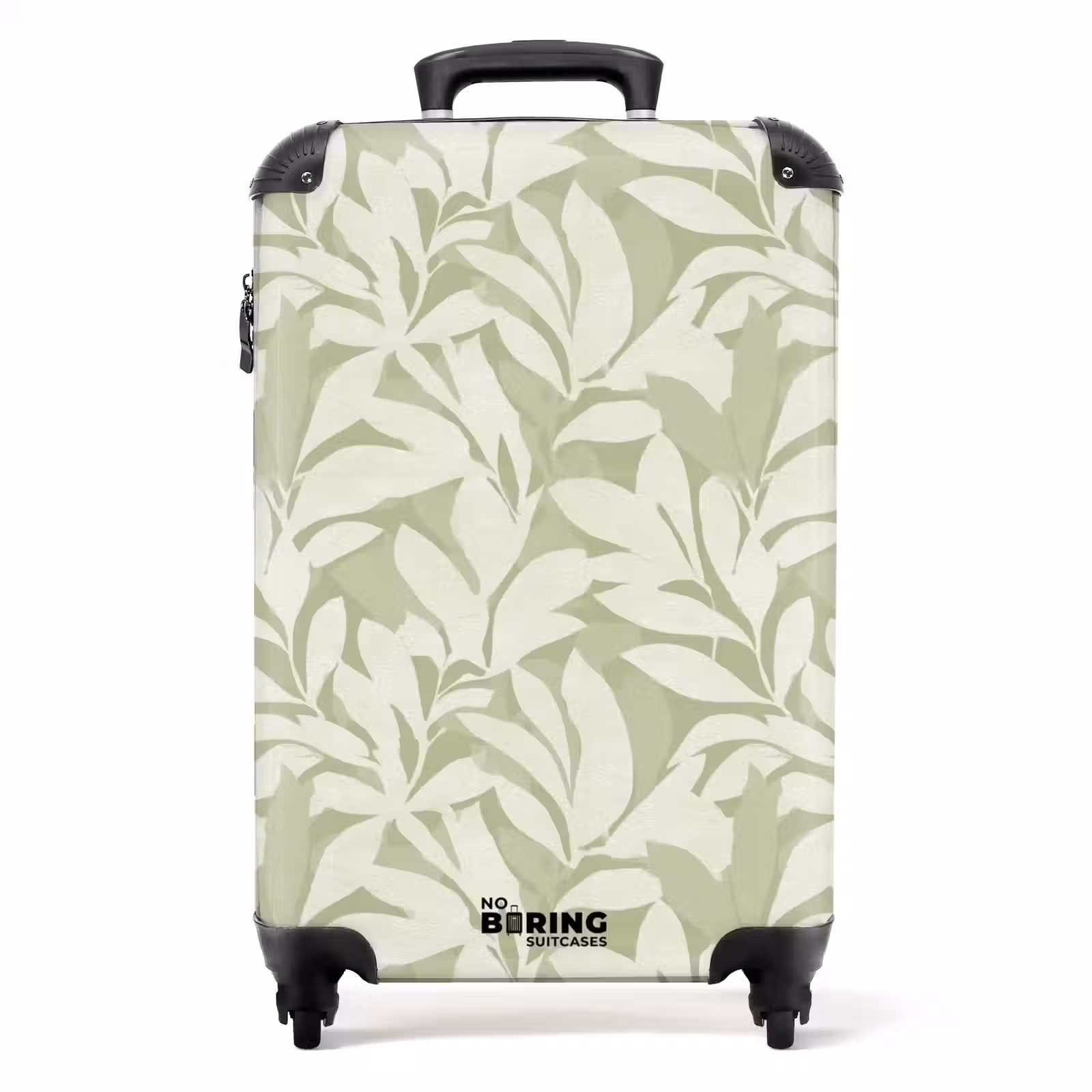 Koffer - Salbeigrün – Botanisch – Minimalistisch – Muster - Saliegroen - Botanisch - Minimalistisch - Patroon NBS - Handbagage koffer - Volwassenen Unisex middel
