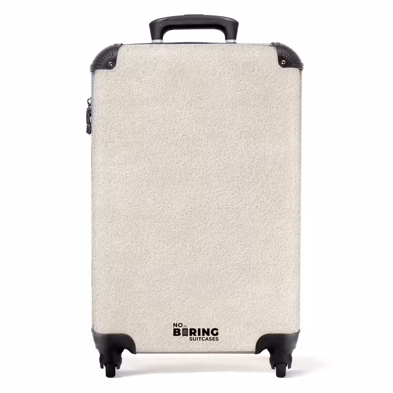 Zandkleurig - Modern - Egaal NBS - Handbagage koffer - Volwassenen Unisex middel -productfoto_recht