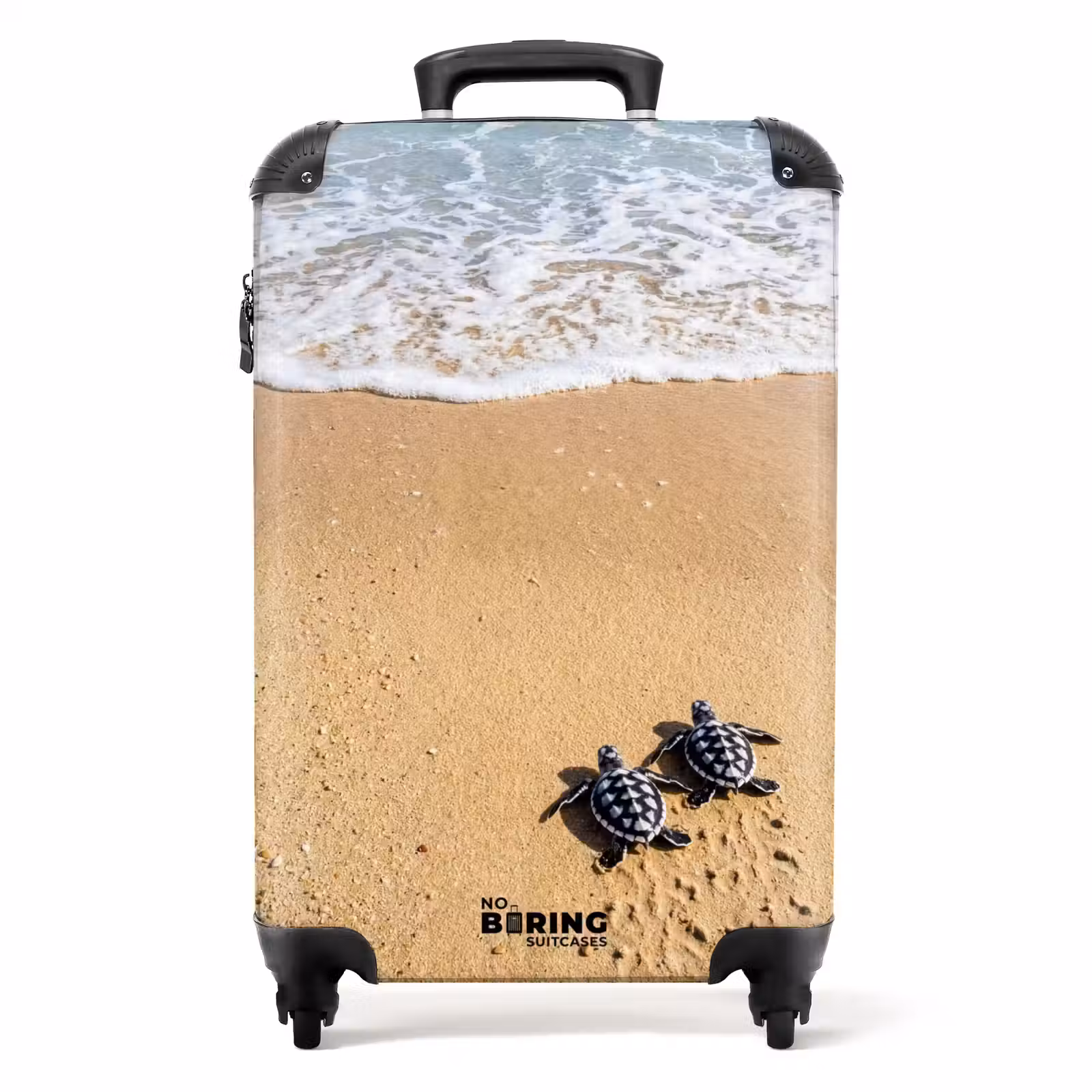 Koffer - Schildkröte – Jung – Strand – Ozean – Blau - Schildpad - Jong - Strand - Oceaan - Blauw NBS - Handbagage koffer - Volwassenen Unisex middel