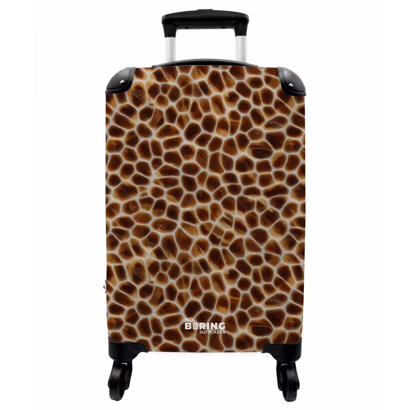 Koffer - Schildkröte - Muster - Braun - Schildpad - Patroon - Bruin NBS - Handbagage koffer - Vrouwen middel