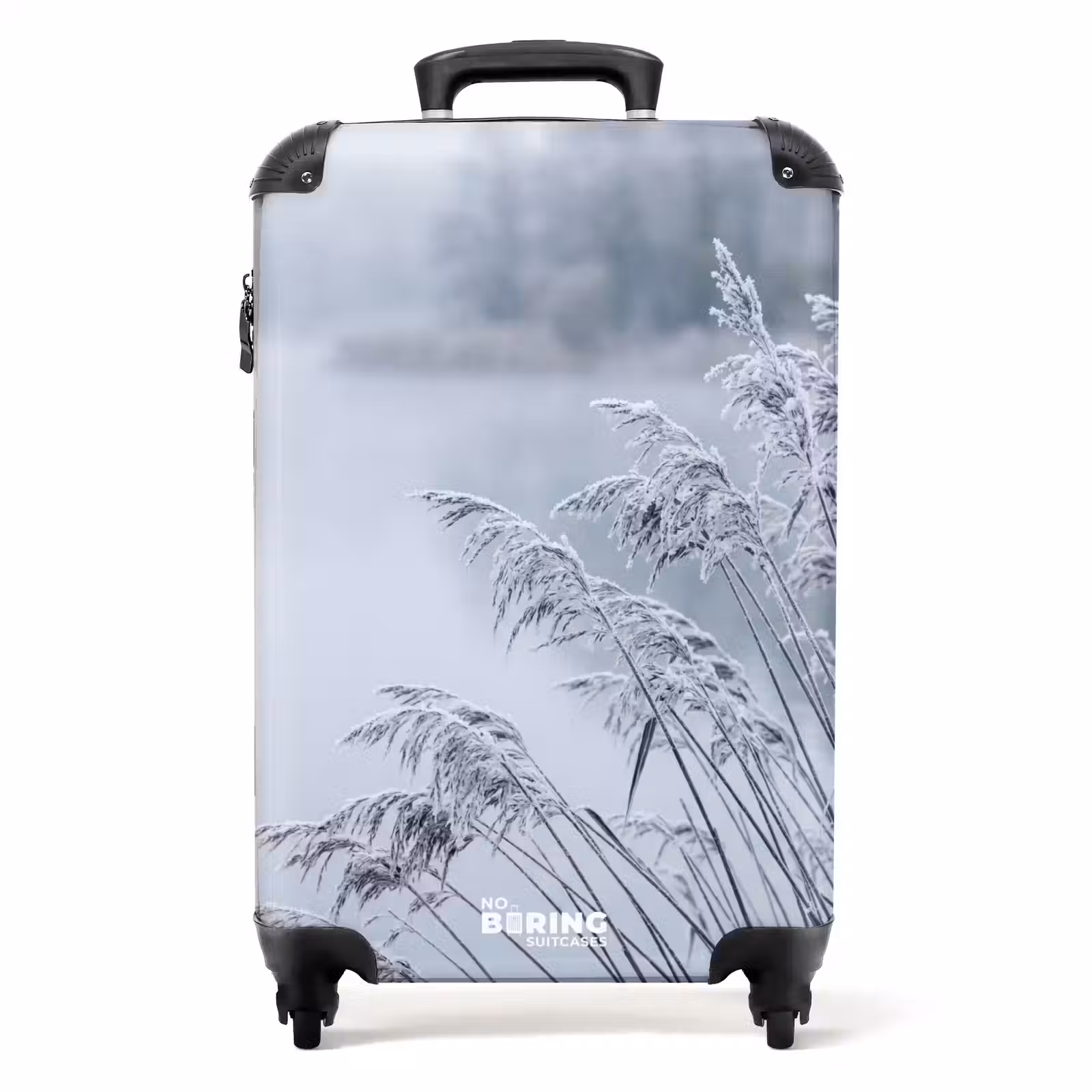 Koffer - Schilf – Gefroren – Winter – Natur - Riet - Bevroren - Winter - Natuur NBS - Handbagage koffer - Volwassenen Unisex middel