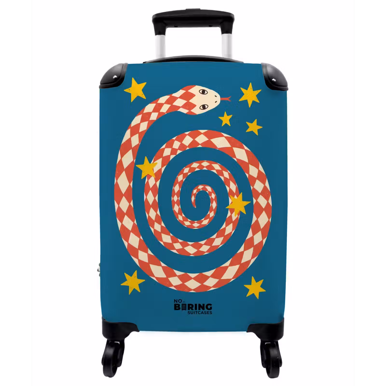 Koffer - Schlange – Spirale – Tiere – Illustration – Rot - Slang - Spiraal - Dieren - Illustratie - Rood NBS - Handbagage koffer - Vrouwen middel