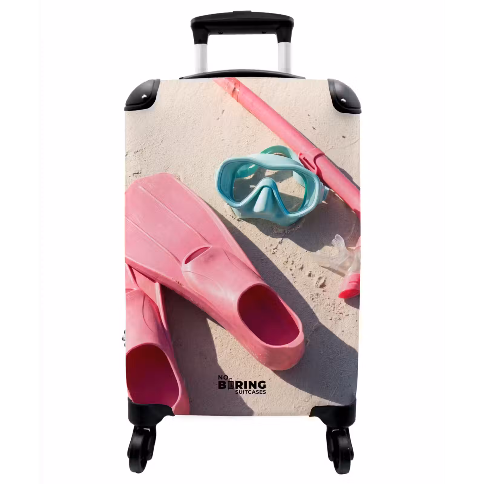 Koffer - Schnorchelset – Strand – Sommer – Rosa - Snorkelset - Strand - Zomer - Roze NBS - Handbagage koffer - Vrouwen middel