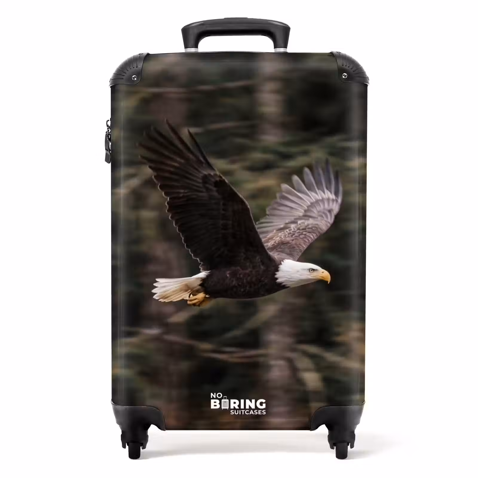 Koffer - Seeadler – Fliegen – Wald – Natur - Zeearend - Vliegen - Bos - Natuur NBS - Handbagage koffer - Volwassenen Unisex middel