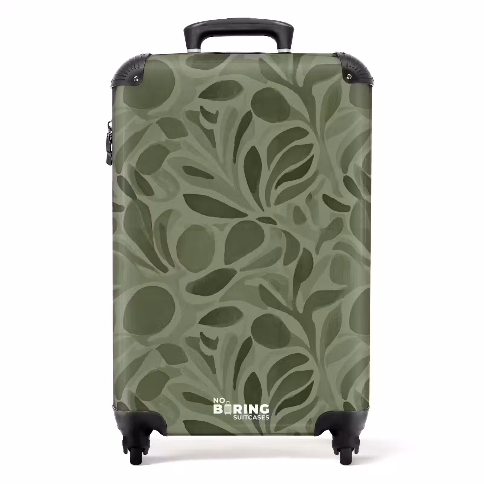 Koffer - Serene - Blätter - Grün - Sereen - Bladeren - Groen NBS - Handbagage koffer - Volwassenen Unisex middel